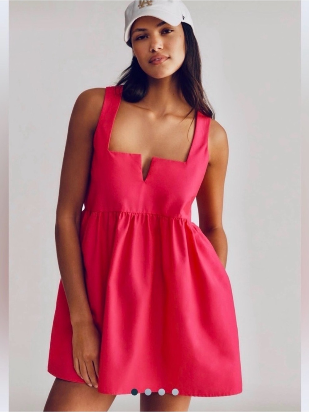 Anthropologie Daily Practice Hot Pink Mini Dress